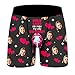 Valentine'S Day Novelty Print Underwear Briefs -Stretch Breathable Fashion Patterns For Men Comfortable Casual Daily Wear,Black,L