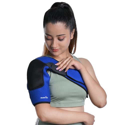 Image of Wonder Care Rotator Cuff Brace with Hot Cold Pack Pocket for Shoulder Pain Relief Neoprene Shoulder Support Brace for Men and Women for Dislocated, Frozen (Universal : 26 inch-36 inch)