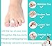 Byehambuni Hammer Toe Straightener, 6 Pack Hammer Toe Corrector for Women, Gel Toe Splints, for Curled, Crooked, Bent, Claw, Hammertoes, for Women and Men, Medium Sizes (White)