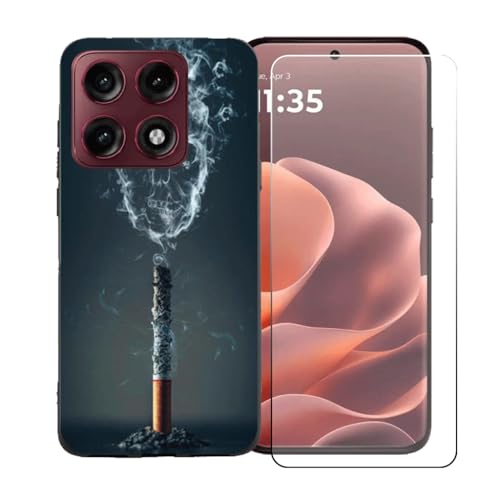 CongJiaLingXi�P�[�X�K�p�� Motorola Edge 70 Pro (6.78") + �������ꂽ�K���X�X�N���[���v���e�N�^�[�A�_��ȃV���R�[���V�F���o���p�[TPU�ی�J�o�[�̂���,BST18