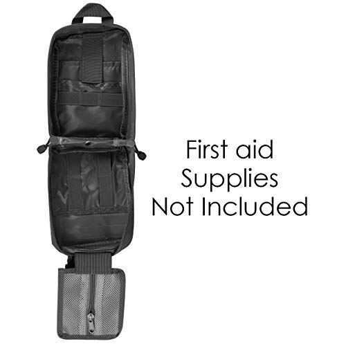 Gogoku 2-Pack First Aid Pouch 1000D Nylon Tactical Molle Medical Pouch Utility Pouch For Outdoor Activities Medical Supplies Bag Only Black #TOP1