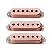 Alnicov 3 Pcs 48/50/52mm Open Copper Single Coil Pickup Covers for Electric Guitar Replacement Red Copper