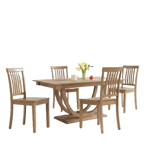 COLAMY Wooden Dining Chairs Set of 4, Spindle High Back Windsor Kitchen Side Chair, Farmhouse Dining...