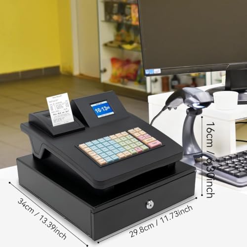 Caja registradora con software POS integrado memoria 256 K+8 M y pantalla de 2,8" 7