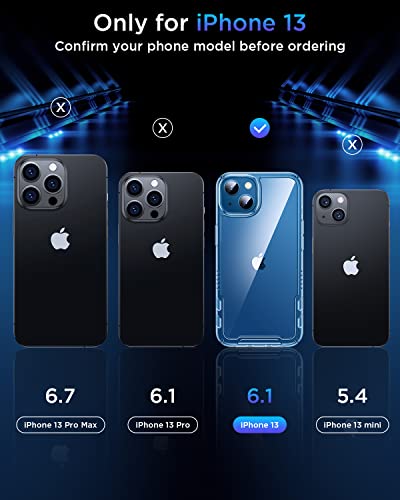 Humixx Designed For Iphone 13 Case, [Not Yellowing] [Military Grade Drop Tested] [Anti-Scratch & Anti-Fingerprint] Clear Pc Back With Soft Black Tpu Bumper, Slim Fit Protective Case For 13 Phone #TOP6