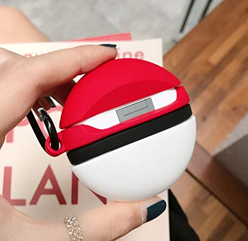 Kakuyi Airpods Case Cover With Keychain, Soft Silicone 3D Cute Cartoon Animal Character Kawaii Fashion Cover Funny Protective Case Compatible With Airpod 2 & 1 (Elf Ball) #TOP6