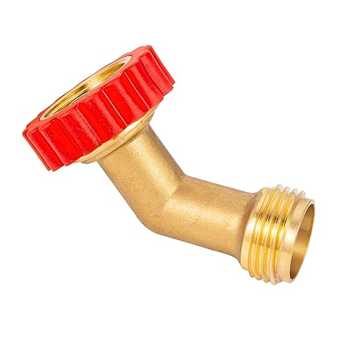 Image of Lead-Free Brass 45 Degree Hose Saver - 45 Quick Swivel Connect Adapter, Thread Size 3 /4 inch Connectors