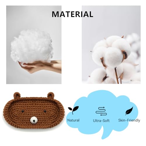 Dekorative Tabletts Lustig Handgemachte Brillenhalter - Brillenetui Tier weich Brillenablage Sonnenbrillenhalterung Brillen Halterung Schutzhülle Brillenständer Wohnzimmer Büro Deko (Brown)