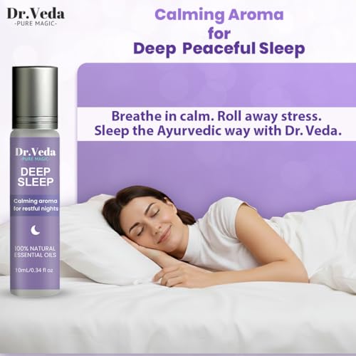Image of Deep Sleep Roll-On - Calming Aroma for Restful Nights & Relaxation | Sleeping Aid Helps Improve Sleep with Lavender, Chamomile, Sandalwood, Coconut & Sesame Oils | 100% Natural Essential Oils, 10 ml (Pack of 1)