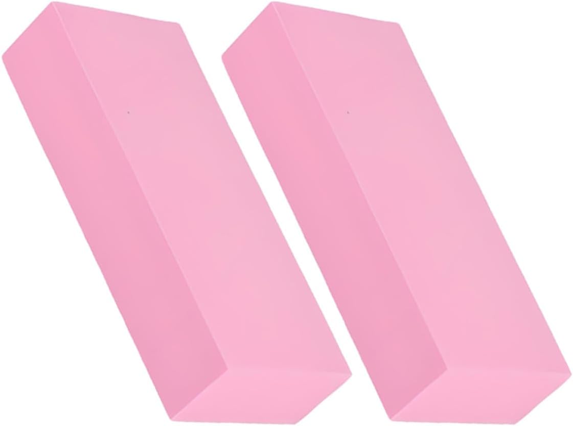 2pcs High-Density Paint Sponges for Acrylic and Watercolor Painting, Rose-Colored Water Absorbing Artist Sponges for Crafts, Classroom, and Household Use