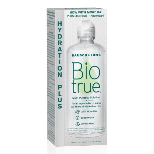 Biotrue Hydration Plus Contact Lens Solution, Multi-Purpose Solution For Soft Contact Lenses, Lens Case Included, 10 Fl Oz #TOP4