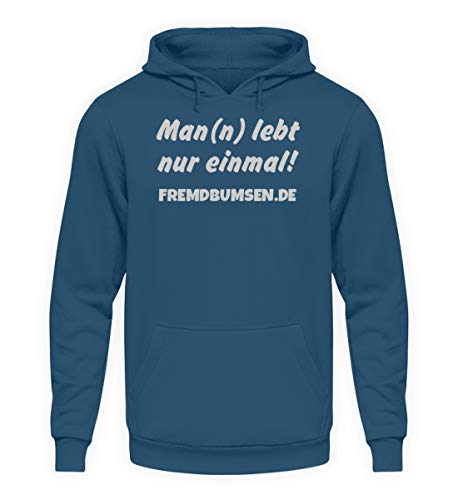 Sweat à capuche bleu On ne vit qu'une seule fois : célébrez chaque instant en taille L