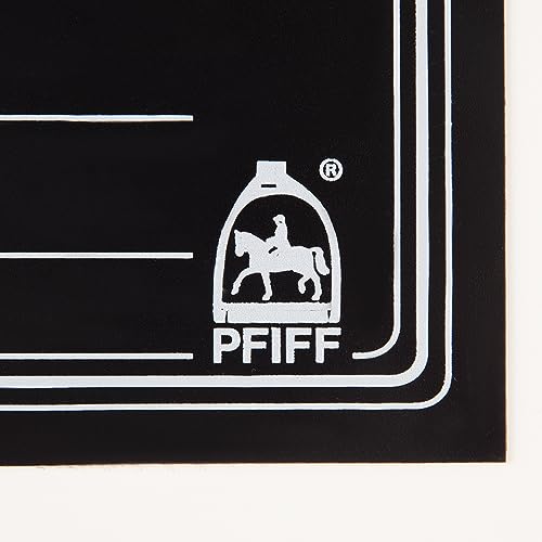 PFIFF 101847 Stallabstammungstafel, Boxentafel, Boxenschild, Namenstafel, Namensschild, aus flexiblem Material, Schwarz, 30 cm x 20,5 cm