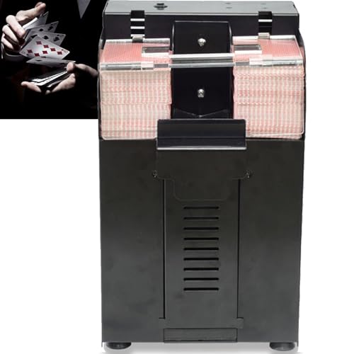 Shuffler elettrico della carta del poker per 8 mazzi, macchina doppia anti-imbroglio della carta della scanalatura per UNO, ponte e carte da gioco