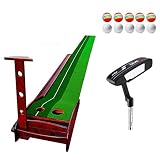 Indoor Golf Putting Mat Trainer Mini Golf Course Home Office Practice Manta con Putter y 10 Bolas (Size : 3M)