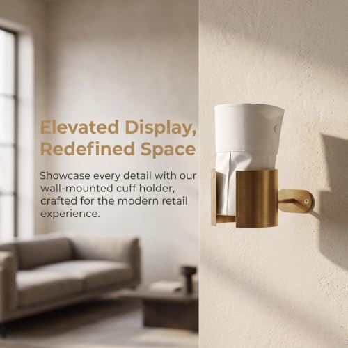 Percha para sastrería y camisas que organiza cuellos y puños en sistemas de pared dorados 7