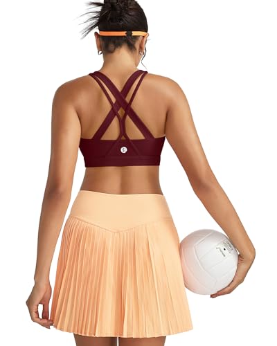 Image of RUNNING GIRL Sports Bras for Women,Seamless Strappy Sports Bra High Support Crisscross Back with Removable Pads