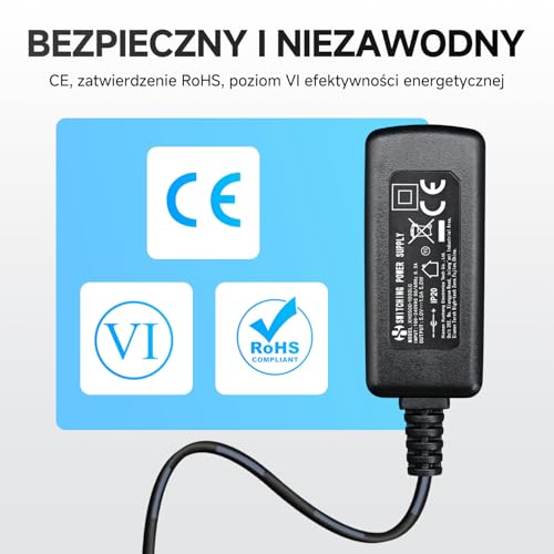 Zasilacz 5 V 1 A/1000 mA, AC 100-240 V 50/60 Hz do DC 5 V 1 A 5 W z wtyczką ścienną, kabel o długości 1,8 m zapewniający stabilne i elastyczne użytkowanie, 8 końcówek w zestawie, certyfikat CE