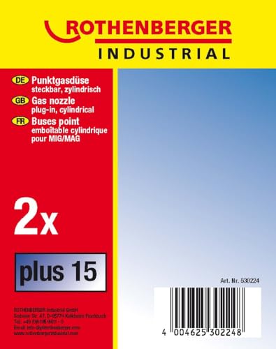 Gasdüse Rothenberger Industrial zylindrisch steckbar im 2er Set