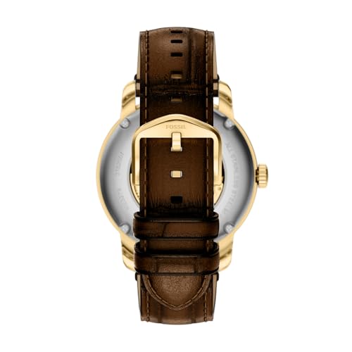 Image of Fossil Heritage Brown Automatic Leather Watch ME3279