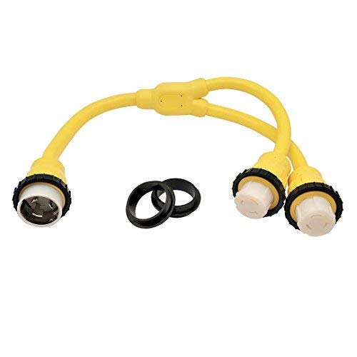 Parkworld 60042 Marine Shore Power 50 Amp 125 Volt Splitter. Nema Ss1-50P Male Plug To (2) Ss1-50R Female Connector #TOP7