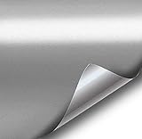VViViD Satin Chrome Silver Adhesive Craft Vinyl Roll 12' x 30' Including 12' x 12' Transfer Paper