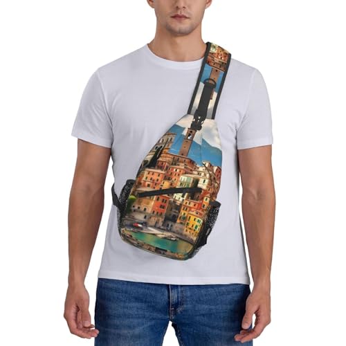 Bolso tipo bandolera con estampado de Italia miniatura 7