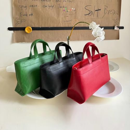Image of DONNAIN Premium Full Grained Leather Simple Tote Handbag for Women, Shoulder Crossbody Bag with Adustable Shoulder Strap