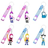 MLPKOI Juego de 6 Llaveros de Anime para Fans, Kp0p Dem-on Hu-nters Anime Colgante Llavero, Regalos para Fans, llavero Idea de Regalo Perfecta para Amantes del Cine y Series, Movies Fans