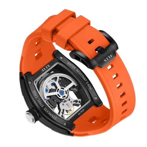 Image of ALIX Men's Automatic Skeleton Self-Winding Water Resistant Chronograph Analog Watch