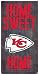 Kansas City Chiefs Official NFL 14.5 inch x 9.5 inch Wood Sign Home Sweet Home by Fan Creations 048449