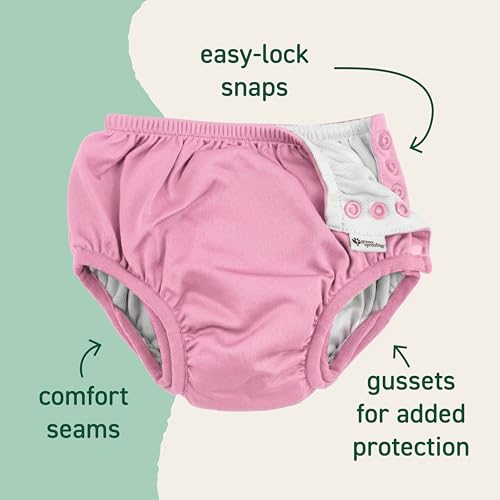 Image of green sprouts Reusable Baby Swim Diapers Light Pink 24 Months