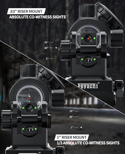 Feyachi RDS-10 Red Dot Sight 4 MOA Red Dot Gun Sight Rifle Scope with 1-inch Riser Mount - Image 5
