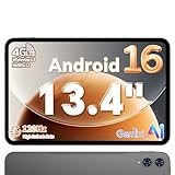 TECLAST T65 Tablet 13,4 Zoll Android 16 Tablets 120Hz Display, 4G LTE Dual SIM, 2.2GHz Gaming, 20GB RAM+128GB ROM(4TB TF), GPS, Widevine L1, Tabletpc mit USBC Anschluss für Streaming, Filme