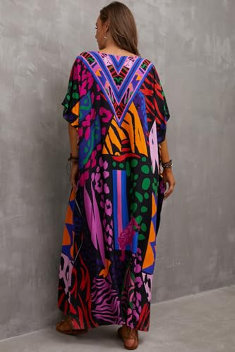 Image of Women Beachwear Long Beach Coverups Kaftan Casual Caftan Dress