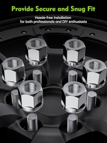 Image of AUTOPTIM M12X1.5 Open End Lug Nuts - Replacement for Acura Honda Buick Chevy Toyota Lexus Ford Cadillac Aftermarket Wheel, Chrome 20PCS 3 /4 inch Hex 0.84 inch Long by 0.9 inch Wide Lug Nuts