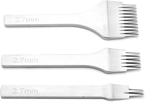 Miniatura 2 de Punzón de acero blanco 2510, juego de herramientas de punta de hierro para pinchar de hierro, juego de cinceles de costura para manualidades de