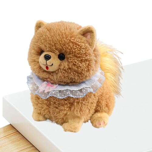 Chien en peluche douce réaliste pour décorer une chambre d'enfant