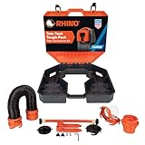 Camco Rhino Tote Tank Tough-Pack – Essential RV Accessory for Efficient Waste Management – Compact 7-Piece Kit Includes Sewer Hose & RV Storage Case (39023)