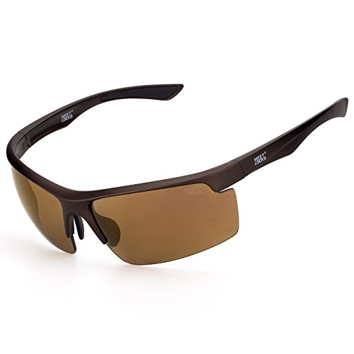 MeetlocksGafas de sol deportivas, marco de la PC, el 100% de protección UV401, Perfecto para varios deportes como correr, montar en bicicleta, senderismo, etc.