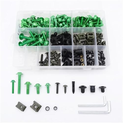 Kit de tornillos de carenado universal para moto Z750 Z900 y Z1000 color verde