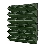 XQZMD Self Watering Wall Planting Pot, Outdoor Hanging Planter Bags with 18 Pots, Vertical Living Green Wall, Pocket Planter Hanging Wall-mounted Holder for Indoor Outdoor (18 pcs - Army Green)