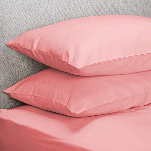mFabrics New Polycotton Plain Dyed Housewife 4 Pack Pillow Covers, Easy Care Bedroom Pillowcases