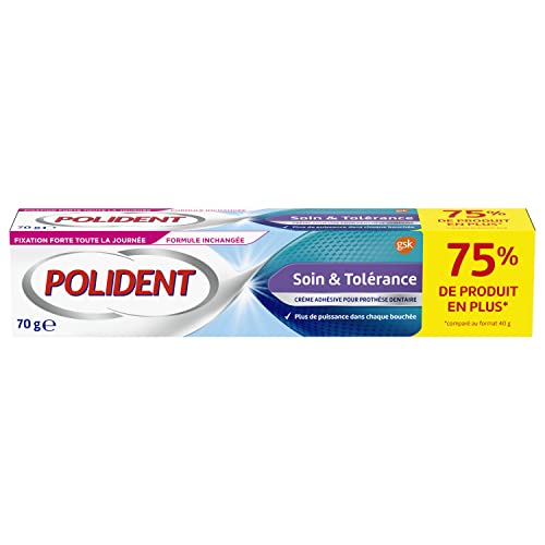 Polident Crème Fixative pour Prothèses Dentaires Partielles/Complètes Soin & Tolérance 70 g Cover
