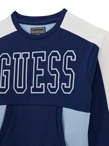 GUESS Boys' Eco Long Sleeve Color Block Sweatshirt3