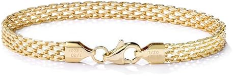 5mm Mesh Link Chain Bracelets for Women 14K Gold Bracelets Dainty...
