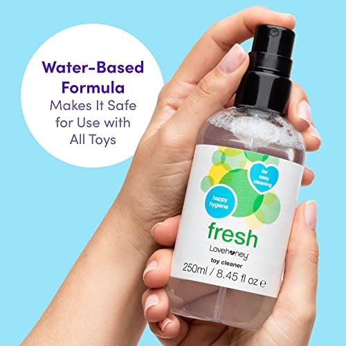 Lovehoney Fresh Toy Cleaner Spray - Water Based Formula - Safe and Hygienic - Easy to Use Spray Bottle - Compatible with All Adult Sex Toys -250ml