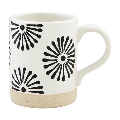 Mud Pie White Starburst Stoneware Mug; 8 oz by Mud Pie - Used condition - US$16.45
