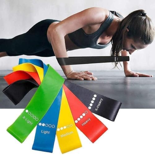 Kit 5 Faixas Elásticas para Exercícios – Bandas de Resistência pa...
