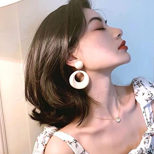 70s Earrings Retro White Acrylic Hoop Earrings 70s Accessories for Women 70s Jewelry Disco Outfits for Women4